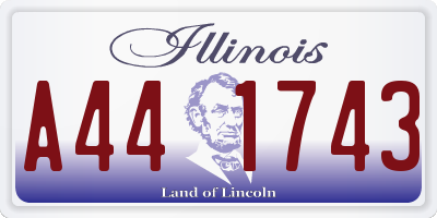 IL license plate A441743