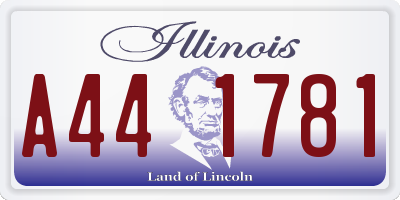 IL license plate A441781