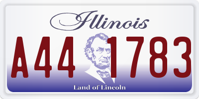 IL license plate A441783