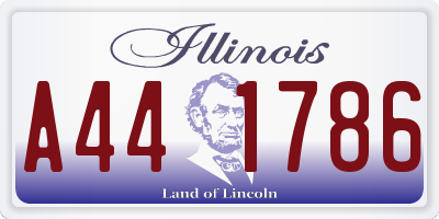 IL license plate A441786