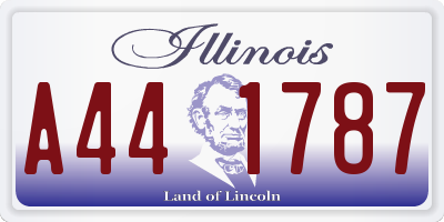 IL license plate A441787