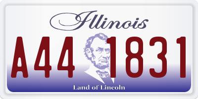 IL license plate A441831
