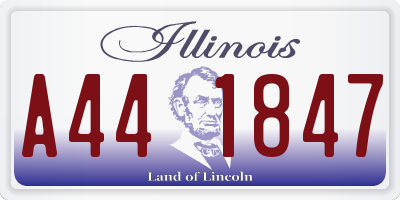 IL license plate A441847