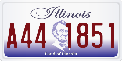 IL license plate A441851