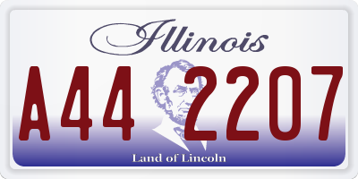 IL license plate A442207