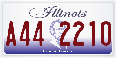 IL license plate A442210