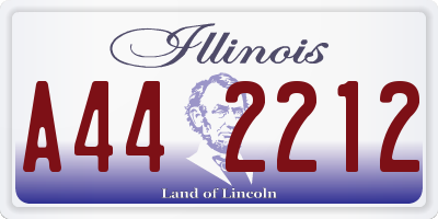 IL license plate A442212