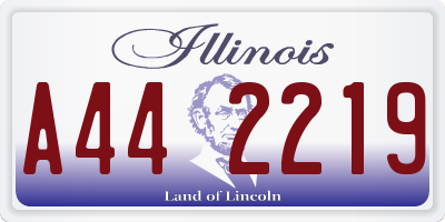 IL license plate A442219