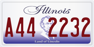IL license plate A442232