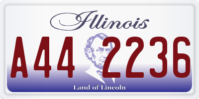 IL license plate A442236