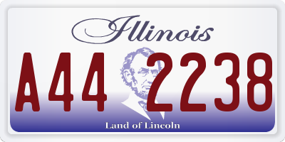 IL license plate A442238