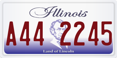 IL license plate A442245