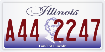 IL license plate A442247