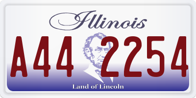 IL license plate A442254
