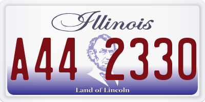 IL license plate A442330