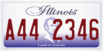 IL license plate A442346