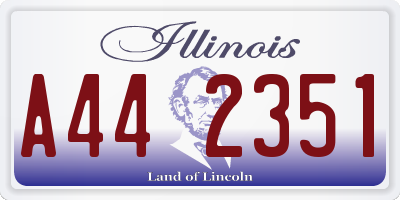 IL license plate A442351