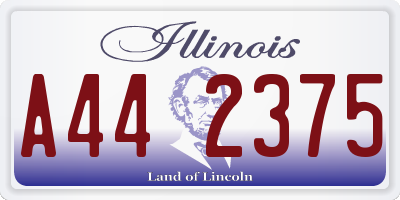 IL license plate A442375