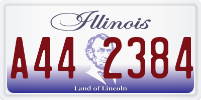 IL license plate A442384