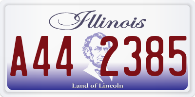 IL license plate A442385