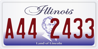 IL license plate A442433