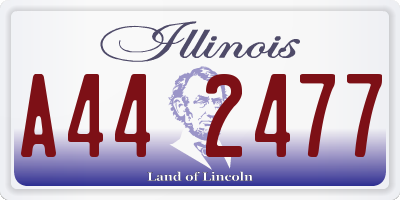 IL license plate A442477