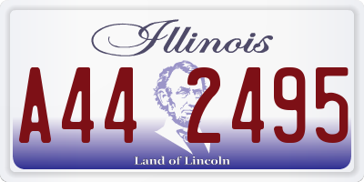 IL license plate A442495