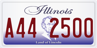 IL license plate A442500