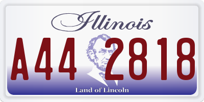 IL license plate A442818