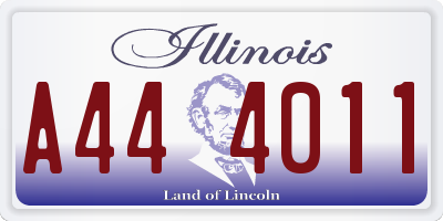 IL license plate A444011