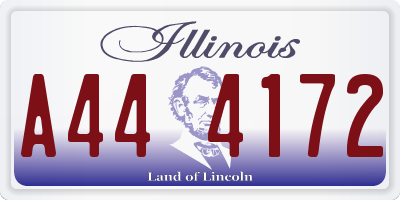 IL license plate A444172