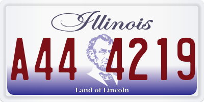 IL license plate A444219
