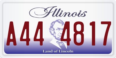IL license plate A444817