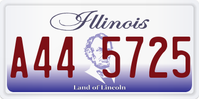 IL license plate A445725