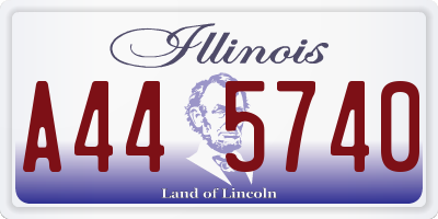 IL license plate A445740