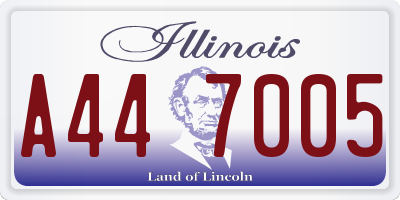 IL license plate A447005