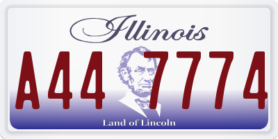 IL license plate A447774