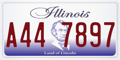 IL license plate A447897