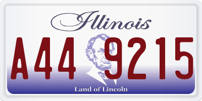IL license plate A449215