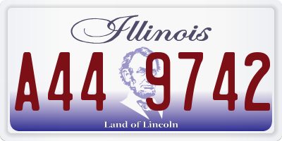 IL license plate A449742