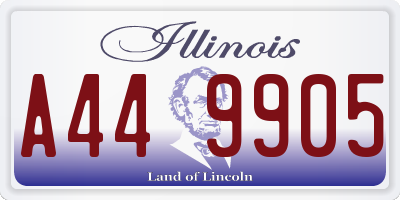 IL license plate A449905