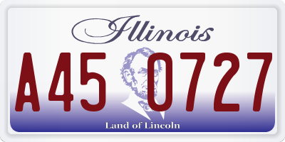 IL license plate A450727