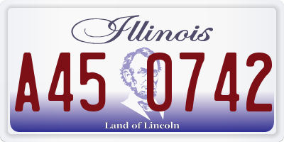 IL license plate A450742