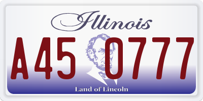 IL license plate A450777