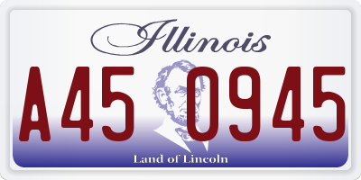 IL license plate A450945