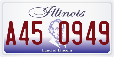 IL license plate A450949