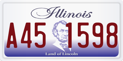 IL license plate A451598