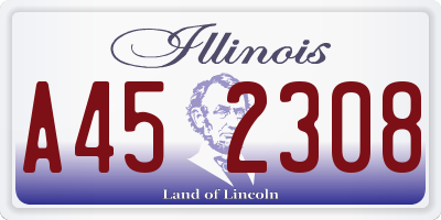 IL license plate A452308