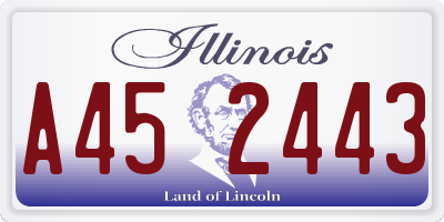 IL license plate A452443