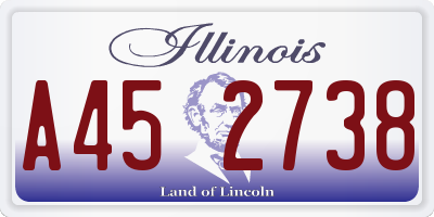 IL license plate A452738